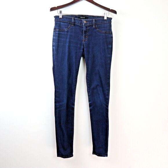 J Brand Size 29 Super Skinny Jeans Mid Rise Starless Dark Wash - Picture 1 of 10
